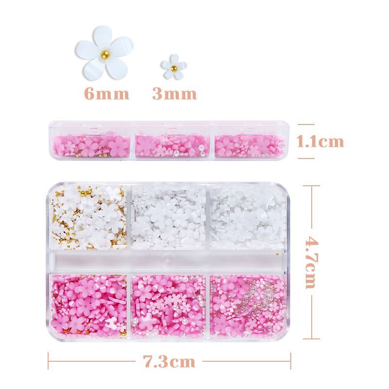 3D Flower Petal Nail Art Decoration Beads Mixed Size Rhinestones Gems DIY Charms Nail Design 7 Styles B2-794
