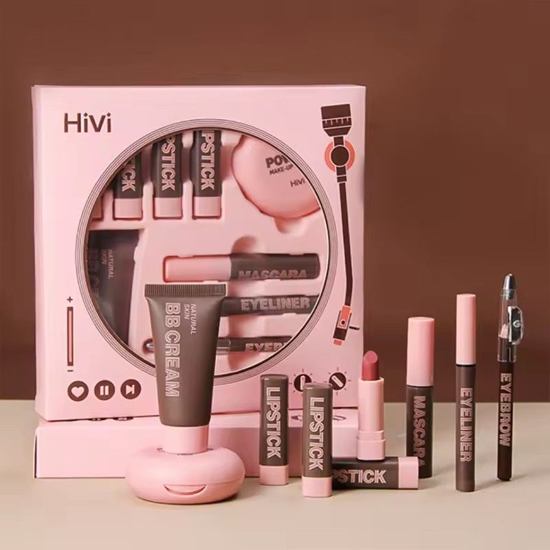 1pcHiVi Makeup Gift Box Powder Glue Record Limited Lipstick Powder Makeup gift box set Valentine's Day gift for your wife
