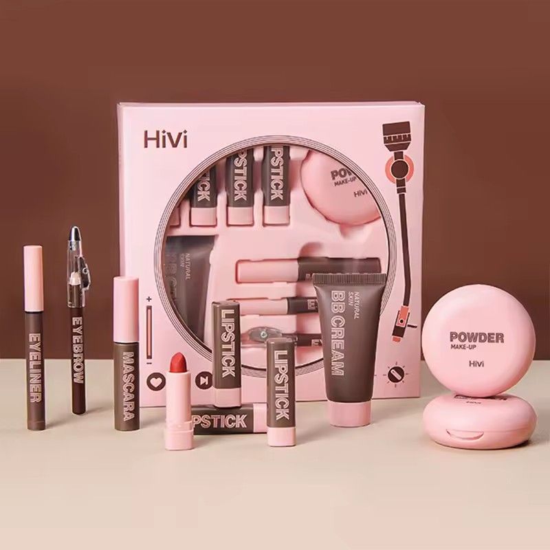 1pcHiVi Makeup Gift Box Powder Glue Record Limited Lipstick Powder Makeup gift box set Valentine's Day gift for your wife