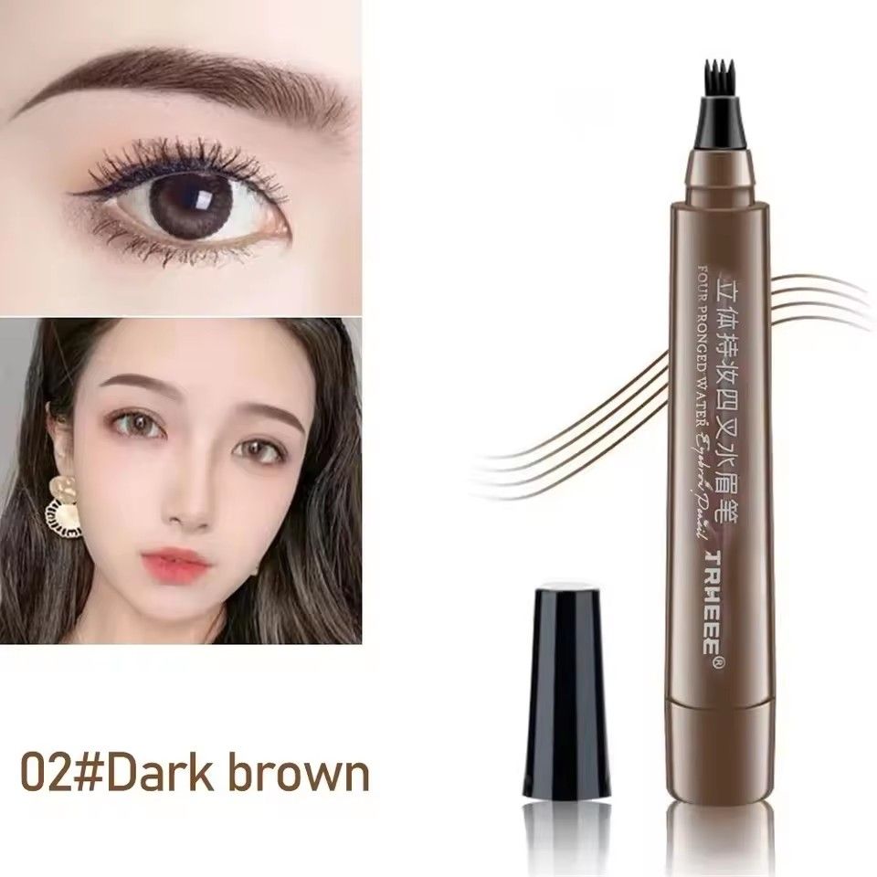 1pc5 Colors Microblading Eyebrow Pen Waterproof Liquid Eyebrow Pencil Long Lasting Eyebrow Pen 4 Points Eye Brow Pen  CosmeticsB2-1003 view 5