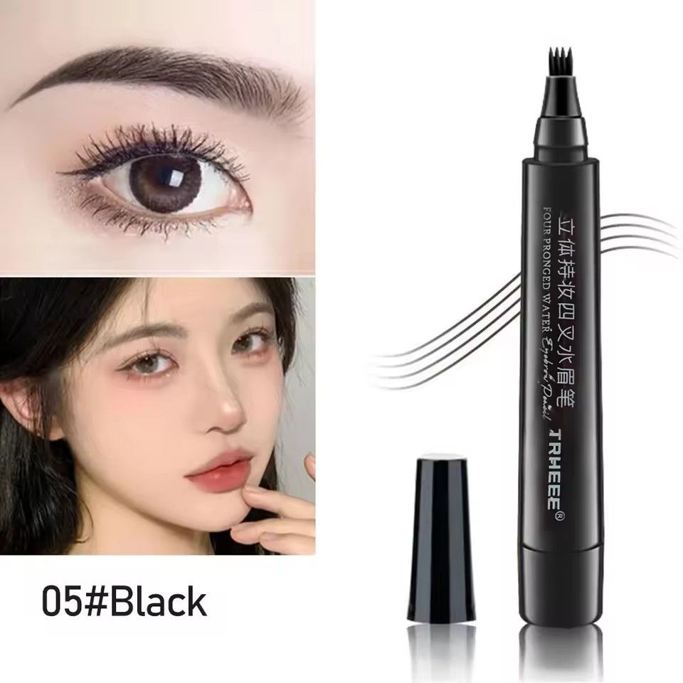 1pc5 Colors Microblading Eyebrow Pen Waterproof Liquid Eyebrow Pencil Long Lasting Eyebrow Pen 4 Points Eye Brow Pen  CosmeticsB2-1003 view 4