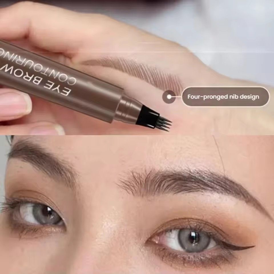 1pc5 Colors Microblading Eyebrow Pen Waterproof Liquid Eyebrow Pencil Long Lasting Eyebrow Pen 4 Points Eye Brow Pen  CosmeticsB2-1003 view 3