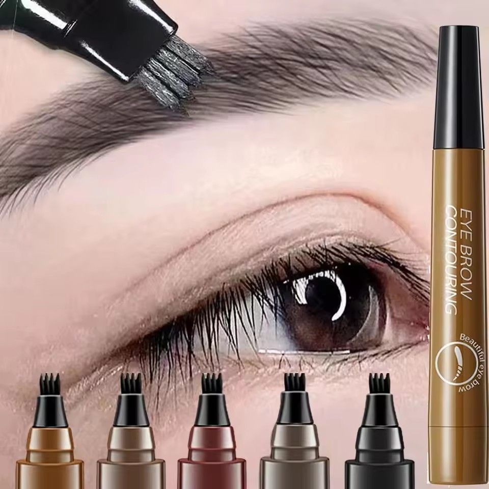 1pc5 Colors Microblading Eyebrow Pen Waterproof Liquid Eyebrow Pencil Long Lasting Eyebrow Pen 4 Points Eye Brow Pen  CosmeticsB2-1003 view 2