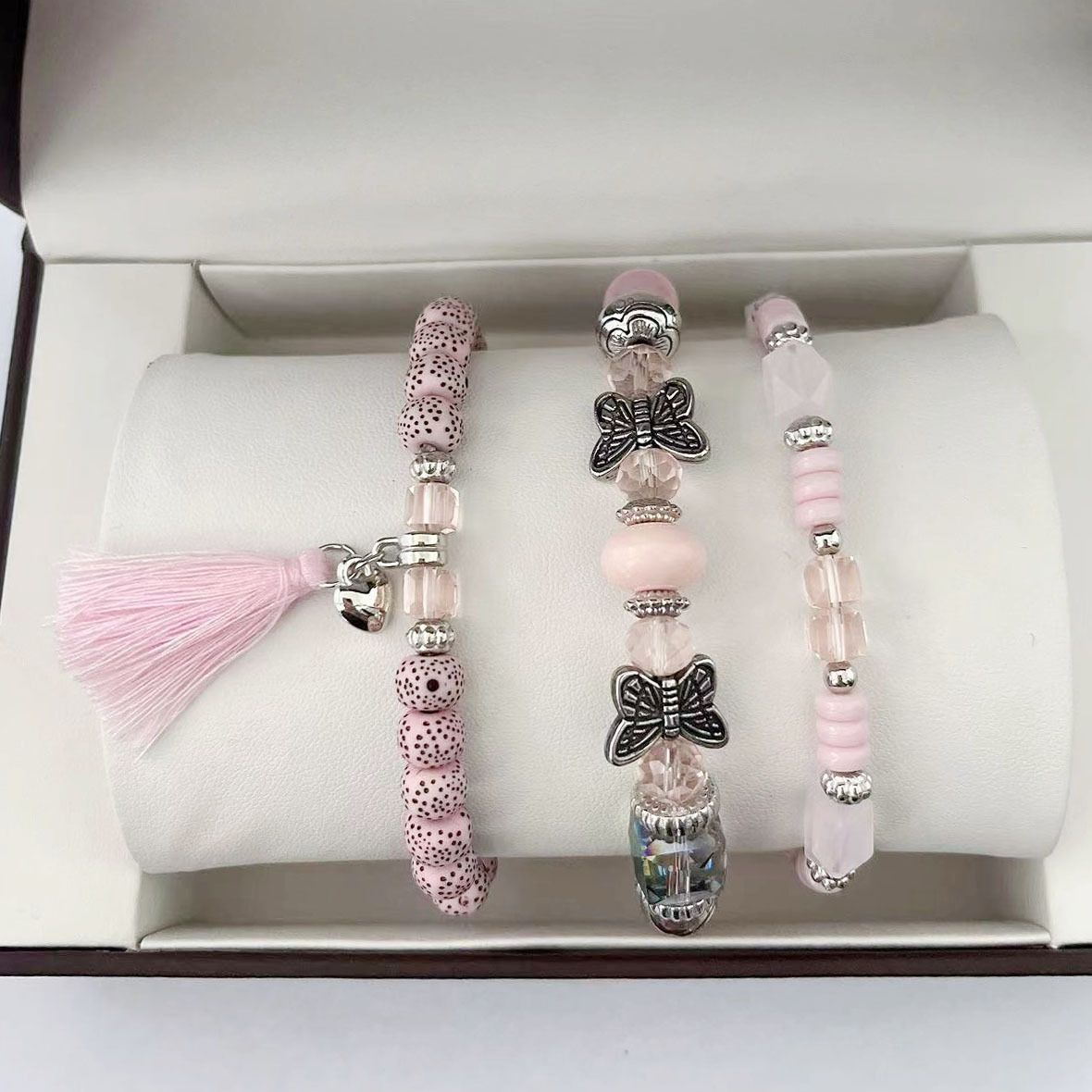 4pcs String Bead Lady Bracelet New Fashion Style Hand Chain Bracelet Set Four-piece Butterfly Bracelet Trendy Hand Jewelry Gift