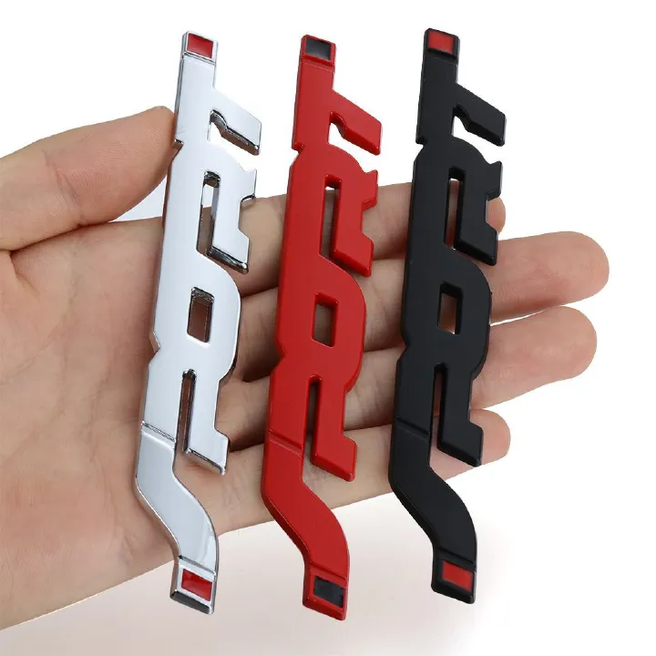 Car Accessories Sticker Styling Metal 3D Chrome Black Auto Car Trunk Racing Sport Word Letter Logo Emblem Badge Decal Sticker E-1286