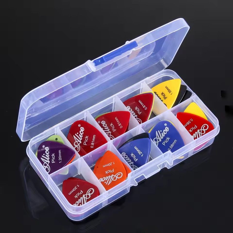 50Pcs/Set Electric Guitar Pick Acoustic Music Picks Plectrum 0.58/0.71/0.81/0.96/1.20/1.50mm Thickness Guitar Accessories GYH