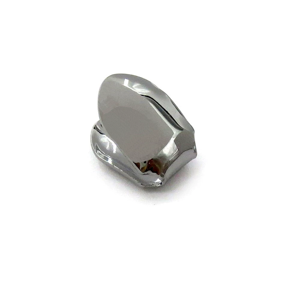 1pc Single Tooth Caps Hip Hop Rapper Single Shackle Teeth Cap Top Bottom Dental Braces Hollow Out Metal Tooth Jewelry SP-37