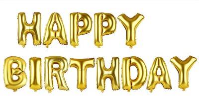 16 inches HAPPY BIRTHDAY Foil Balloons Silver Gold Children Happy Birthday Letter Ballons party Decorations Supplies F4-46