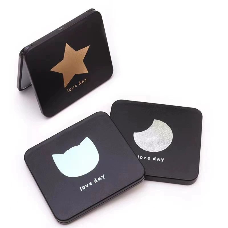 Foldable Makeup Mirror Mini Square Makeup Vanity Mirror Portable Hand Mirrors Double-sided Compact Mirror Pocket Cosmetic Mirror C-395