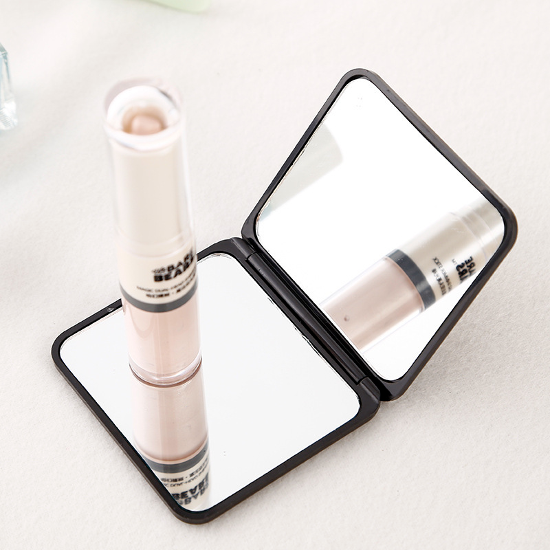 Foldable Makeup Mirror Mini Square Makeup Vanity Mirror Portable Hand Mirrors Double-sided Compact Mirror Pocket Cosmetic Mirror C-395
