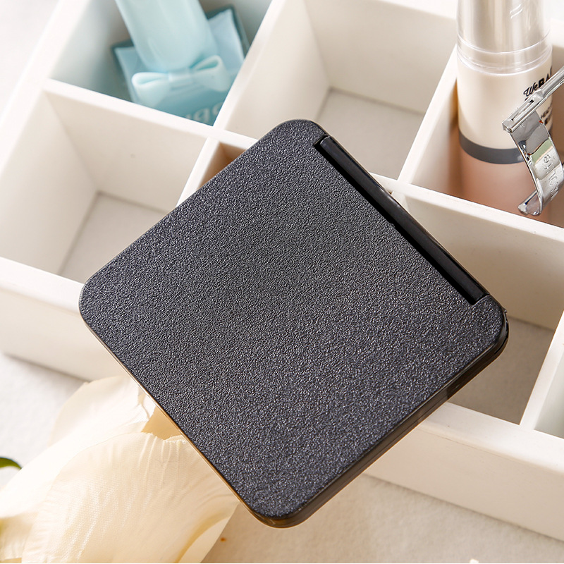 Foldable Makeup Mirror Mini Square Makeup Vanity Mirror Portable Hand Mirrors Double-sided Compact Mirror Pocket Cosmetic Mirror C-395