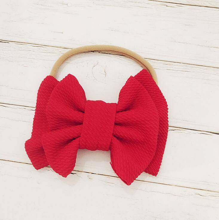 spring and summer bow hair band baby baby hair band headband double bow nylon hair band TS-42-3