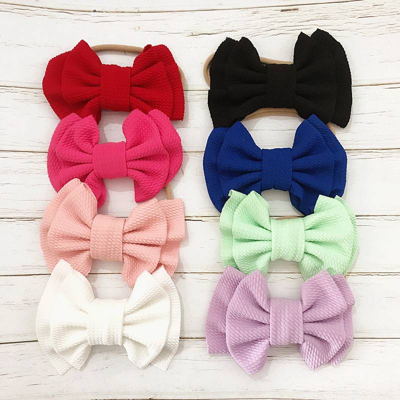 spring and summer bow hair band baby baby hair band headband double bow nylon hair band TS-42-3