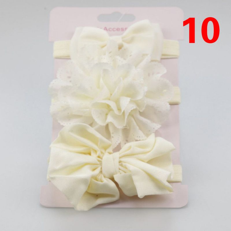 New children's bow flower headband hair accessory combination three-piece baby tiara headband card set T-38