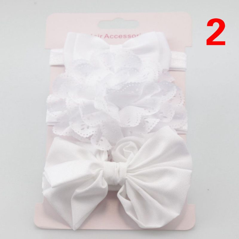 New children's bow flower headband hair accessory combination three-piece baby tiara headband card set T-38