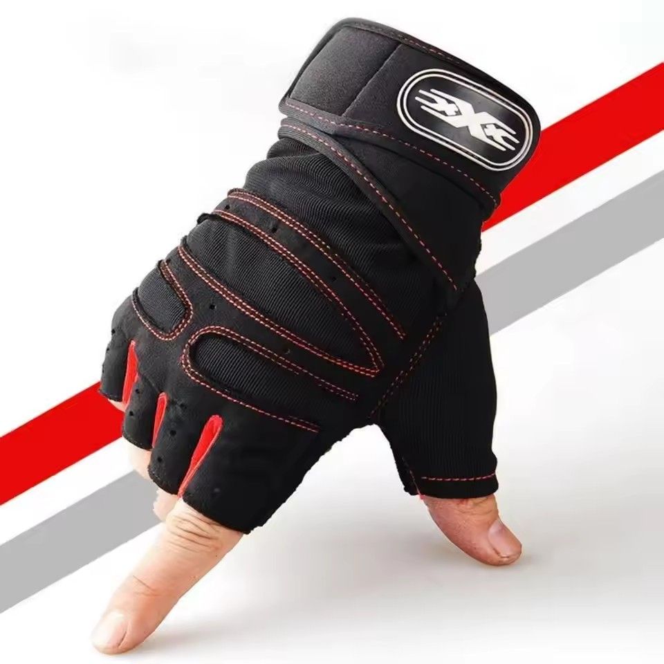 Fitness Gloves Sports Riding Half Finger Gloves Outdoor Hiking Gloves Gym Gloves O-4-6