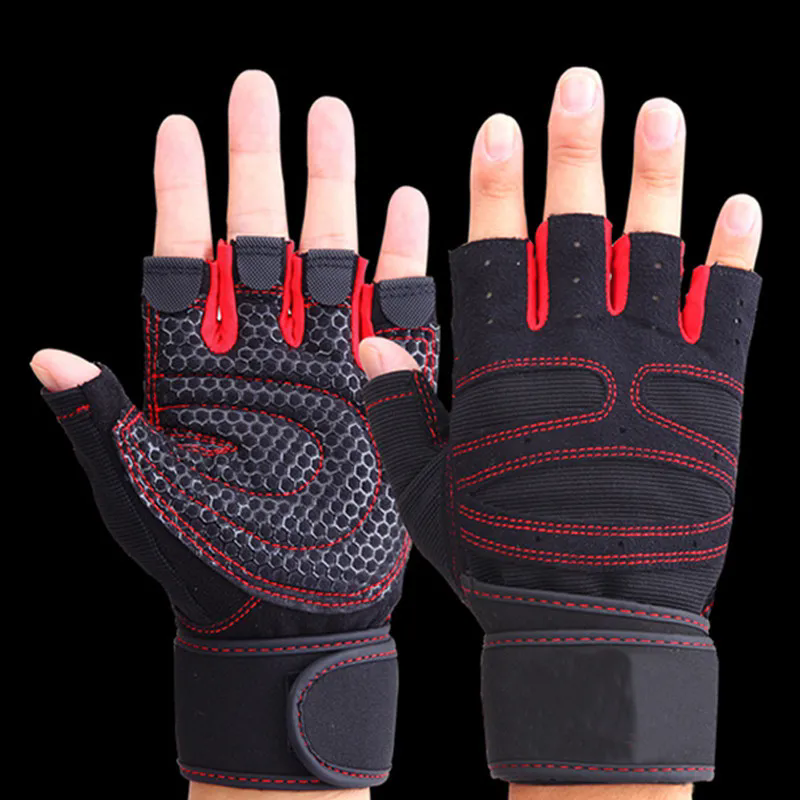 Fitness Gloves Sports Riding Half Finger Gloves Outdoor Hiking Gloves Gym Gloves O-4-6