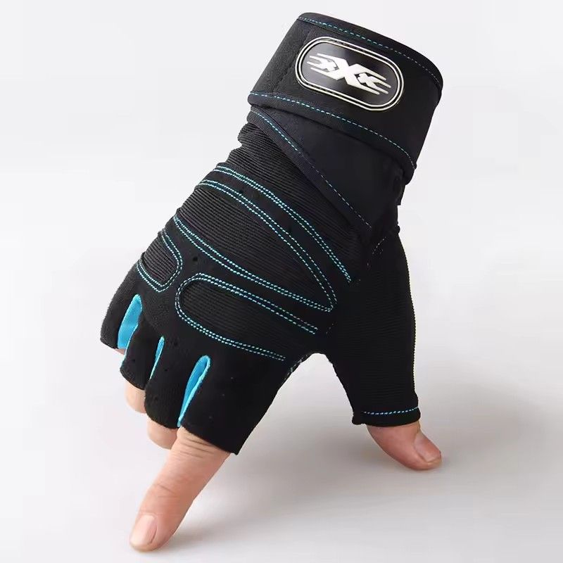 Fitness Gloves Sports Riding Half Finger Gloves Outdoor Hiking Gloves Gym Gloves O-4-6