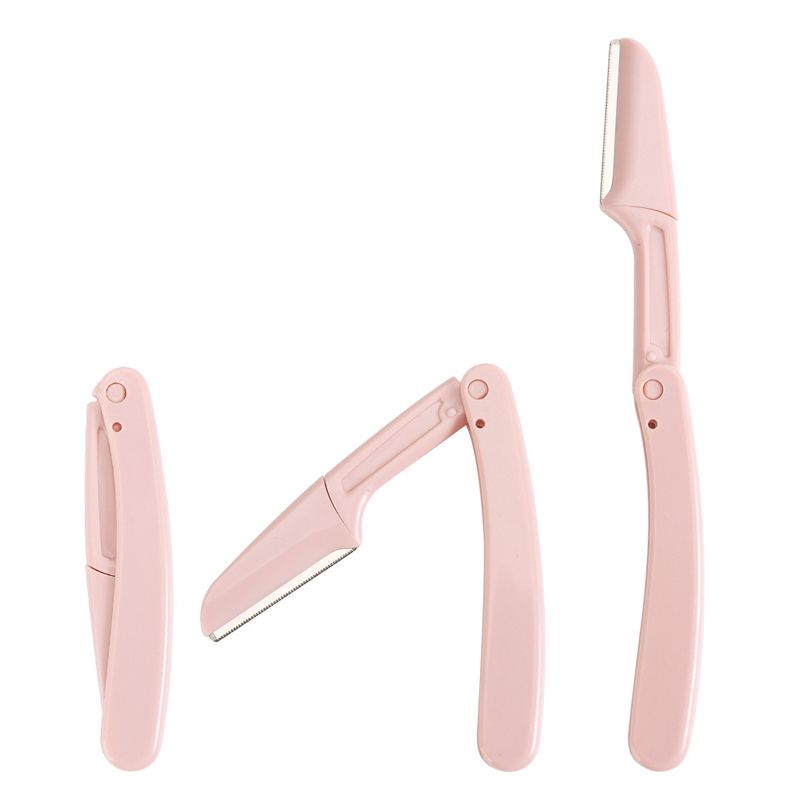 3Pcs/set Portable Eyebrow Trimmer Foldable Hair Remover Set Women Face Razor Eyebrow Trimmers Blades Shaver Beauty tools & B2-642