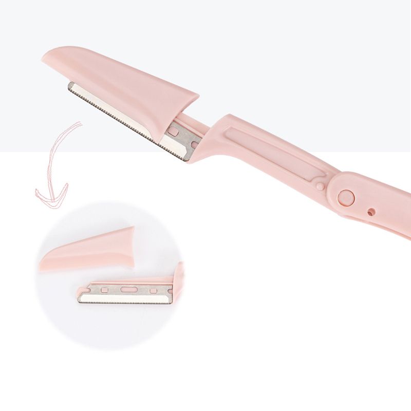 3Pcs/set Portable Eyebrow Trimmer Foldable Hair Remover Set Women Face Razor Eyebrow Trimmers Blades Shaver Beauty tools & B2-642