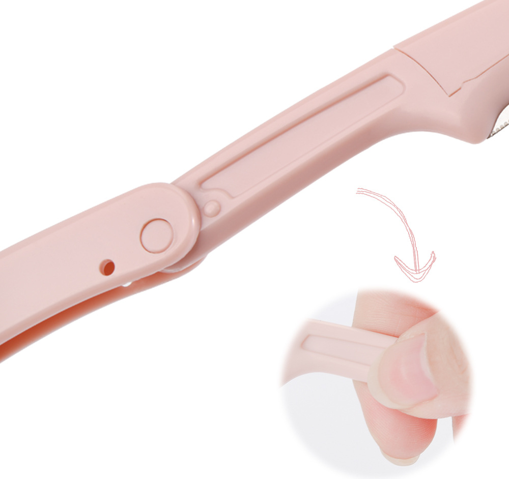 3Pcs/set Portable Eyebrow Trimmer Foldable Hair Remover Set Women Face Razor Eyebrow Trimmers Blades Shaver Beauty tools & B2-642