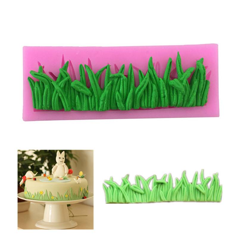 Grass Shape Cake Decorative Silicone Mold Fondant Cookie Chocolate Mould Candy Cake Pudding Muffin Molds DIY Baking Tools D11--4