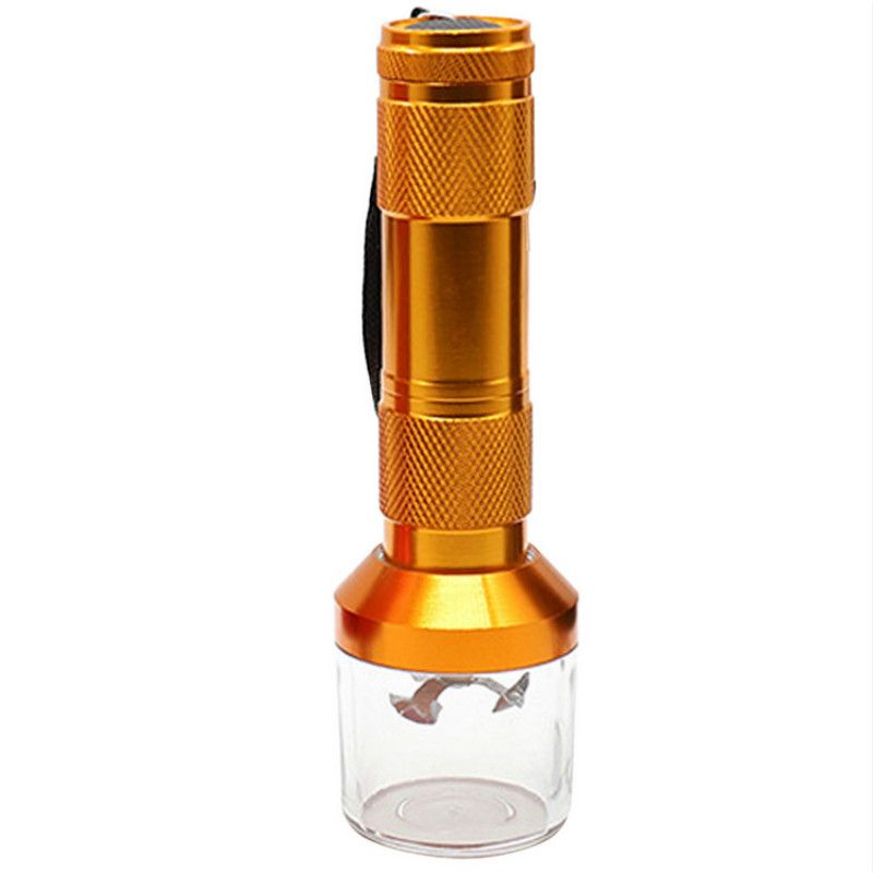 Electric flashlight tobacco grinder, cigarette lighter, smoking accessories, metal grinding machine C-44-4