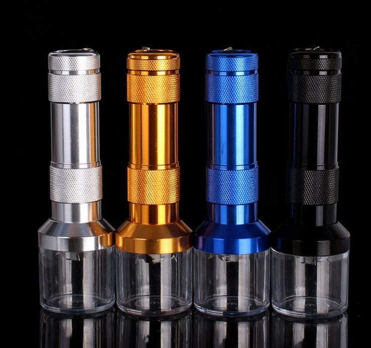 Electric flashlight tobacco grinder, cigarette lighter, smoking accessories, metal grinding machine C-44-4