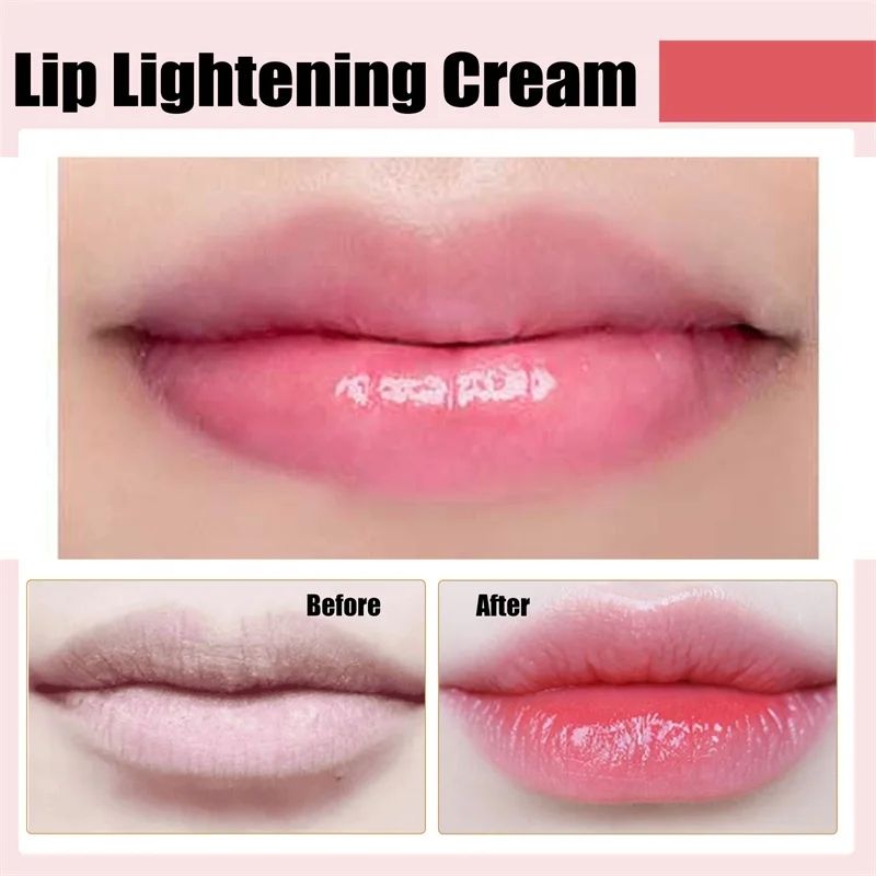Lips Pink Fresh Lightening Bleaching Cream Treatment Remove Dark Smoke Lips Lip Balm Whitening Moisturizer Nourishing Essence B2-917