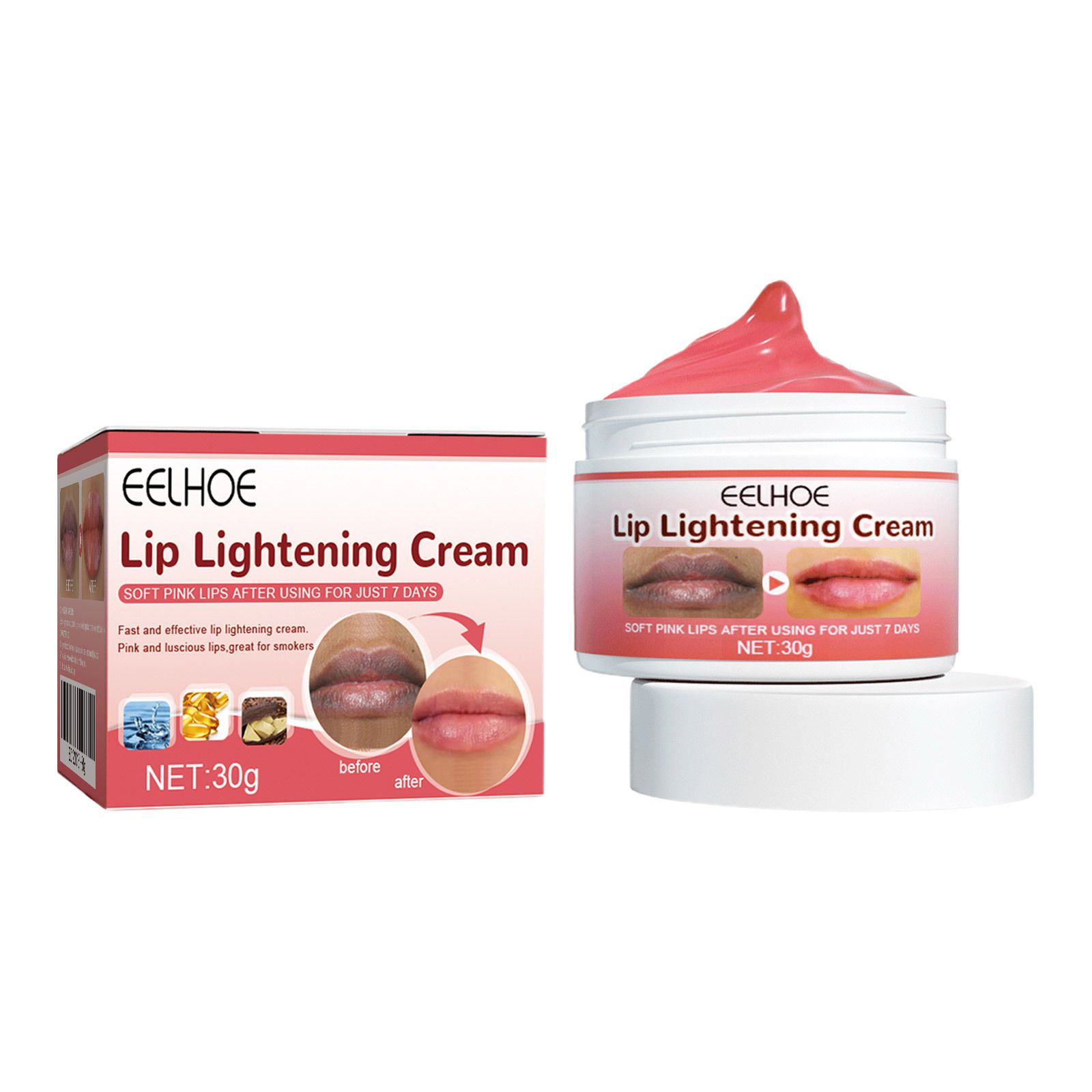 Lips Pink Fresh Lightening Bleaching Cream Treatment Remove Dark Smoke Lips Lip Balm Whitening Moisturizer Nourishing Essence B2-917