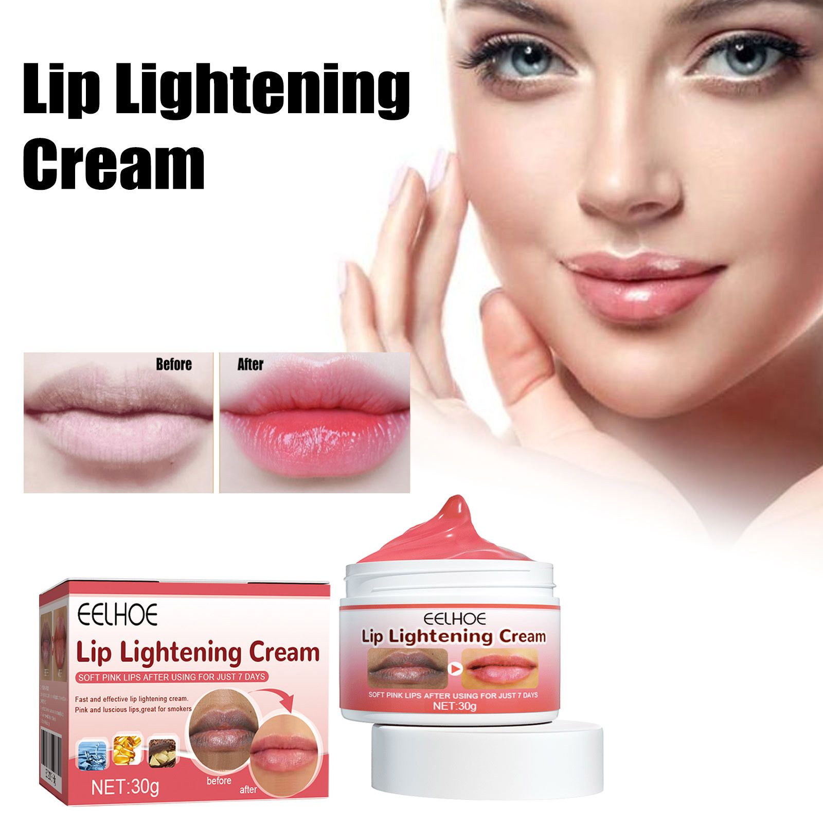 Lips Pink Fresh Lightening Bleaching Cream Treatment Remove Dark Smoke Lips Lip Balm Whitening Moisturizer Nourishing Essence B2-917