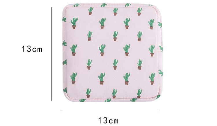 Women's Small Cosmetic Bag Travel Mini Sanitary Napkins Make Up Lipstick Storage Pouch Cute Cotton Girl Makeup Bags Case E-1114
