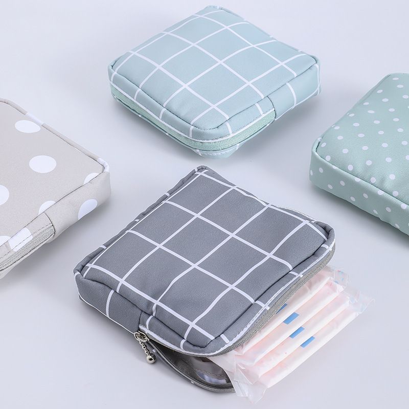 Women's Small Cosmetic Bag Travel Mini Sanitary Napkins Make Up Lipstick Storage Pouch Cute Cotton Girl Makeup Bags Case E-1114