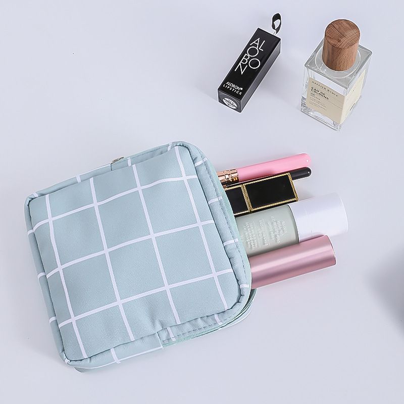 Women's Small Cosmetic Bag Travel Mini Sanitary Napkins Make Up Lipstick Storage Pouch Cute Cotton Girl Makeup Bags Case E-1114
