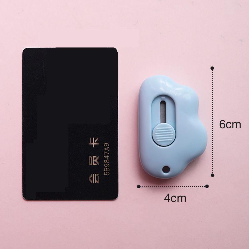 Cute Cloud Color Mini Portable Utility Knife Paper Cutter Cutting Paper Razor Blade Office Stationery Cutting Supplies E-809