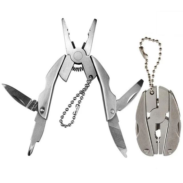 Stainless Steel Outdoor Portable Multi-tool Pliers Key Chain Screwdriver Multi-tools Mini Pliers Multi-tools C-125