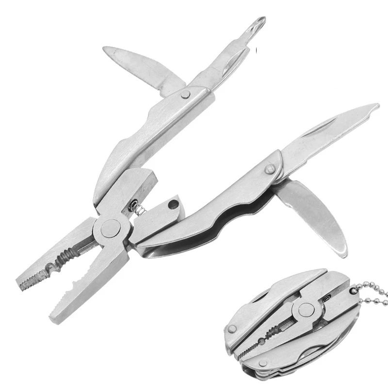 Stainless Steel Outdoor Portable Multi-tool Pliers Key Chain Screwdriver Multi-tools Mini Pliers Multi-tools C-125
