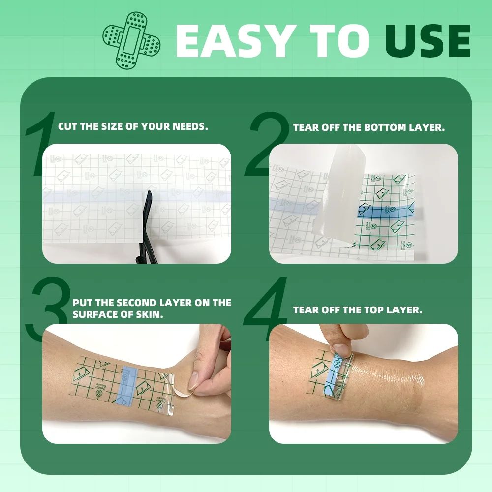 10cm *5M Waterproof Protective Tattoo Healing Film For Aftercare Bandage Transparent Skin Repair Wrap Roll