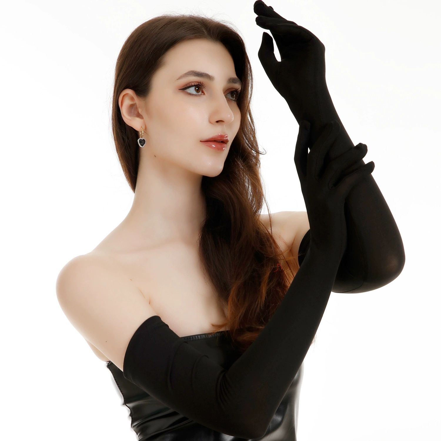 Women's Extended Stretch Milk Silk Gloves Summer Sunscreen Thin Driver Dance Performance Wedding Dress Hands Lady Mittens FZ-483
