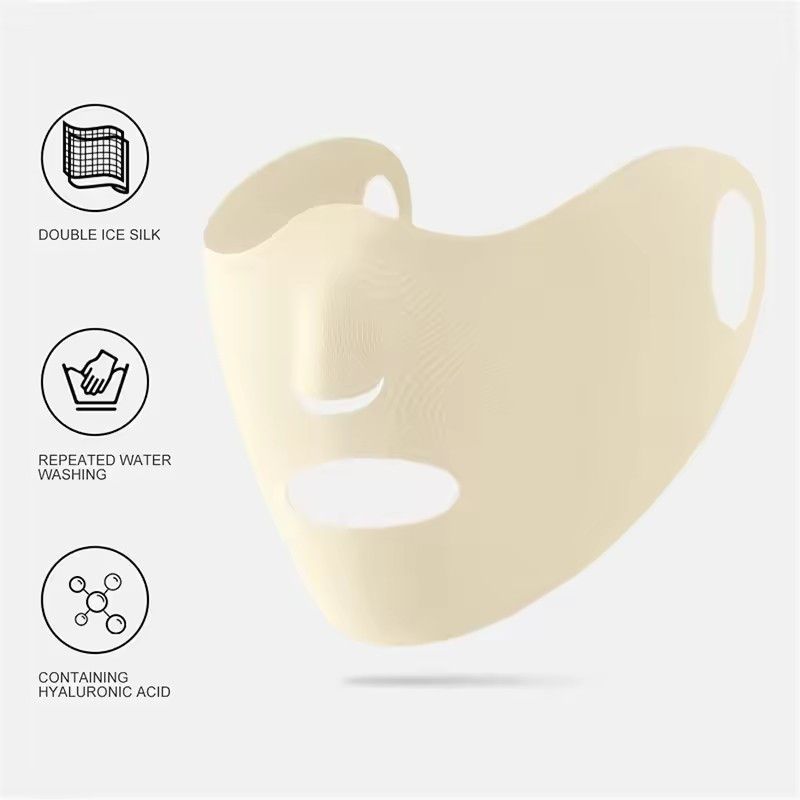 Outdoor Sport Sunscreen Mask Women Traceless Mask Ice Silk Anti-UV 400 Facemask Summer Cycling Sun Protection Breathable Thin