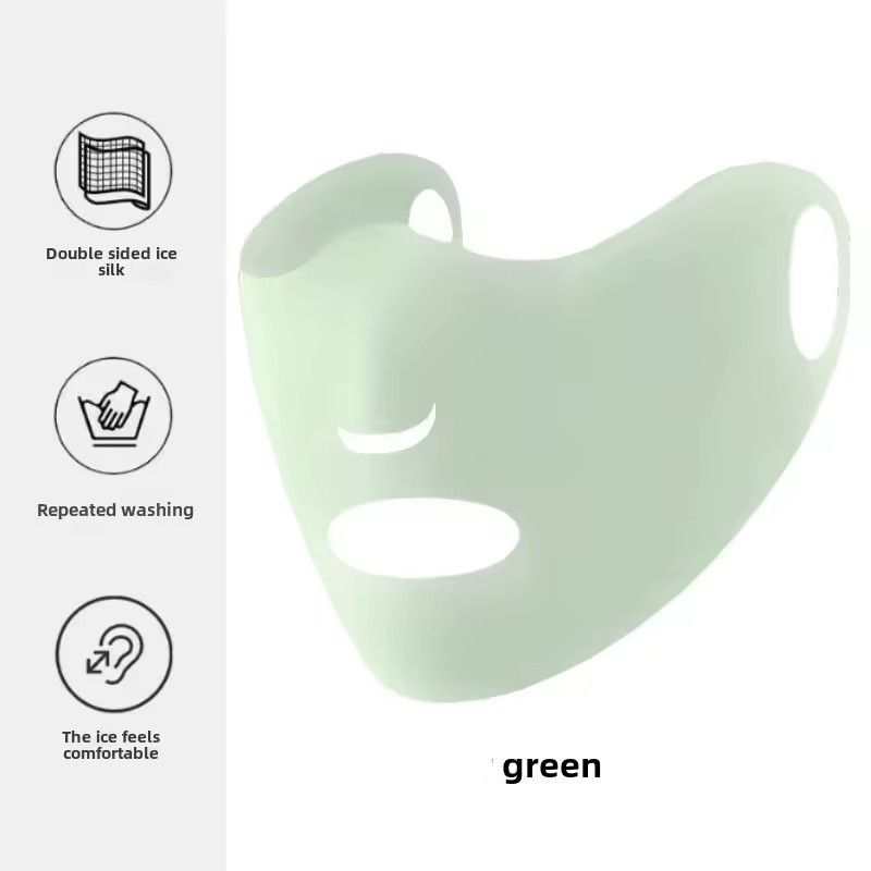 Outdoor Sport Sunscreen Mask Women Traceless Mask Ice Silk Anti-UV 400 Facemask Summer Cycling Sun Protection Breathable Thin