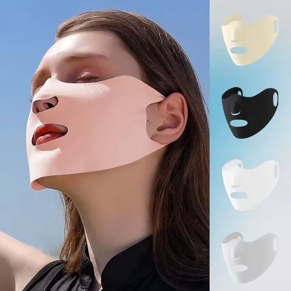 Outdoor Sport Sunscreen Mask Women Traceless Mask Ice Silk Anti-UV 400 Facemask Summer Cycling Sun Protection Breathable Thin