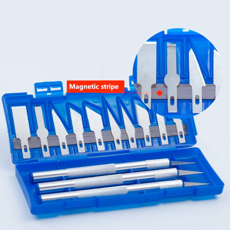 13-pack Precision Knife Set Precision Hand Tool Set Art And Craft Hobbies Paper Cut Engraving Aluminum Alloy Knife Blades E-1255