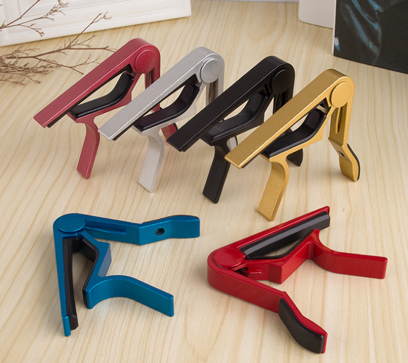 High Quality Aluminium Alloy Metal Guitar Capo Quick Change Clamp Key Acoustic Classic Guitar Capo Tone Adjusting Guitar Parts E-379