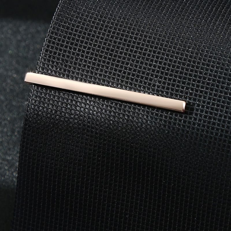 New Simple Fashion Men's Tie Clip Metal Tone Simple Bar Buckle Practical Tie Buckle Men's Gift Tie Pin A-1765