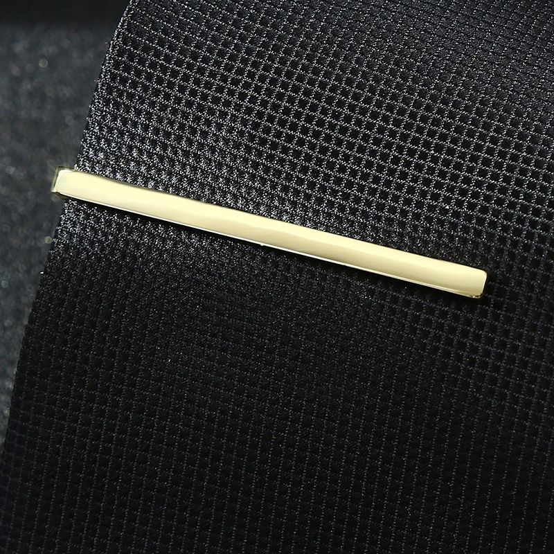 New Simple Fashion Men's Tie Clip Metal Tone Simple Bar Buckle Practical Tie Buckle Men's Gift Tie Pin A-1765