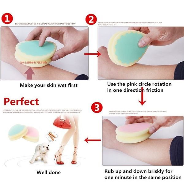 Hot Sale Magic Painless Hair Removal Depilation Sponge Pad Remove Hair Remover Effective C--40