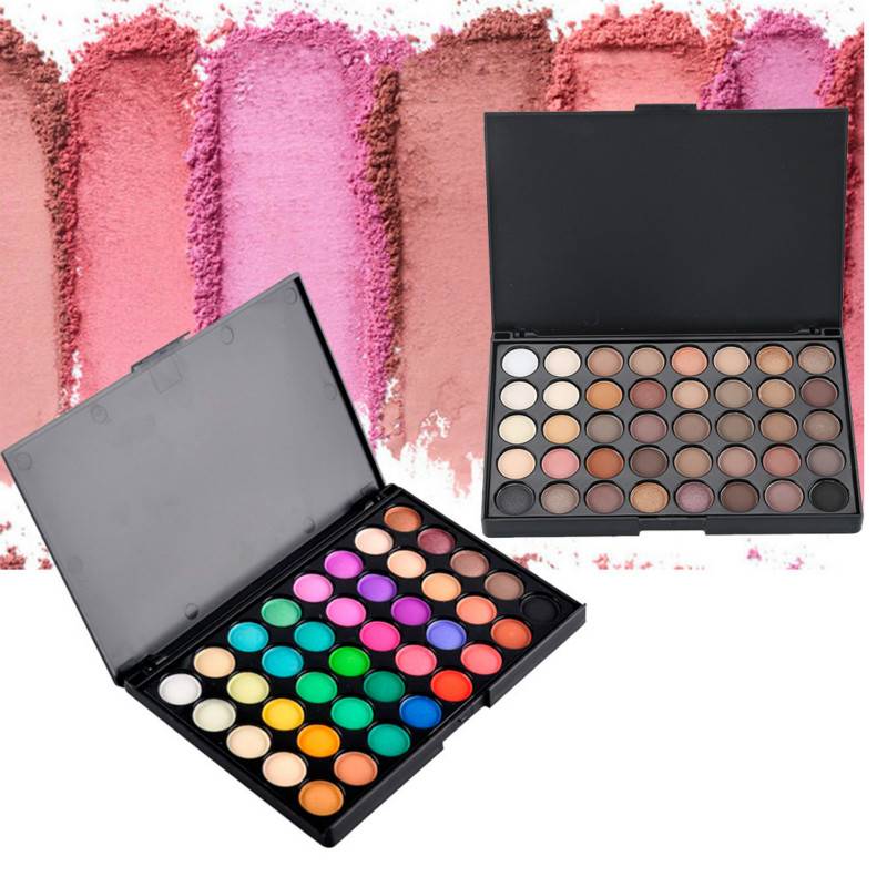 40 Colors Matte Eyeshadow Palette Makeup Diamond Shimmer with Eye Primer Luminous Shadow Festival Gift Paleta De  B2-150-4