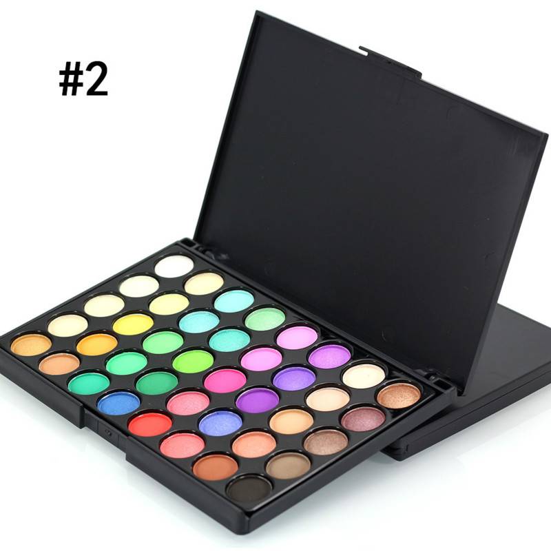 40 Colors Matte Eyeshadow Palette Makeup Diamond Shimmer with Eye Primer Luminous Shadow Festival Gift Paleta De  B2-150-4