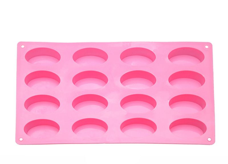 16 Cavity Oval Shape Chocolate Silicone Mold Ice Sweet Candy Jelly Mould DIY Fondant Cake Molds Food E-631